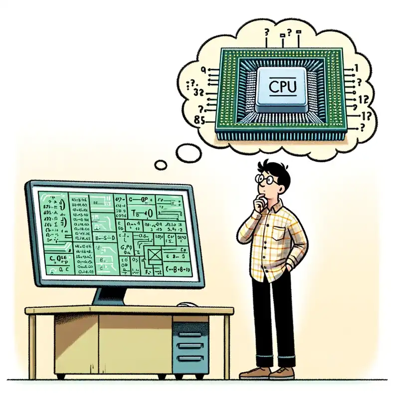An individual wondering how computations appear on the screen while being processed by the CPU.